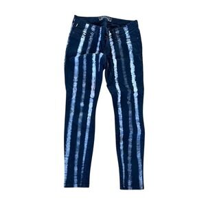 Robin's Jeans Marilyn ow‎ rise straight prisoner stripes in black denim jeans